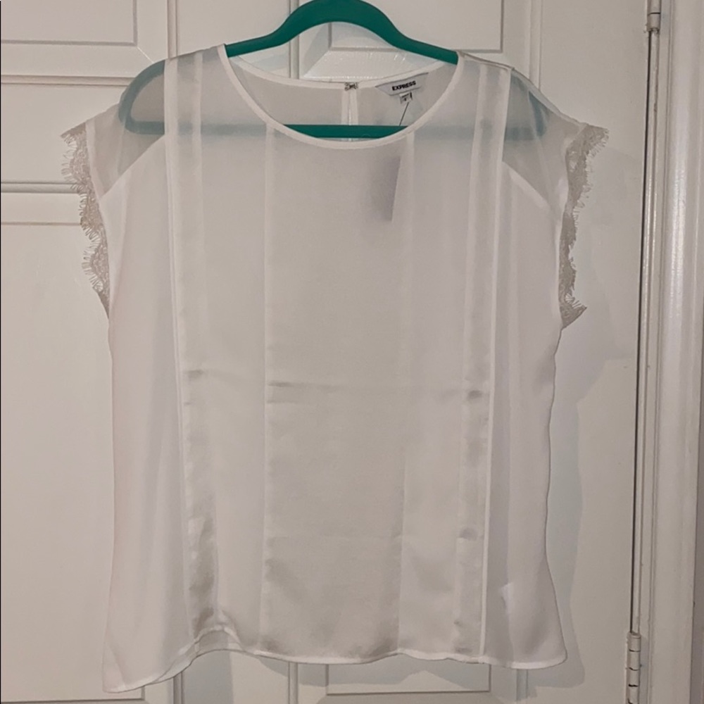 Express White Lace Top